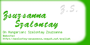 zsuzsanna szalontay business card